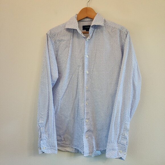 Eton Shirt Men 41/ 16 Blue Slim Fit Signature Twill Button Up Quiet Lux Preppy